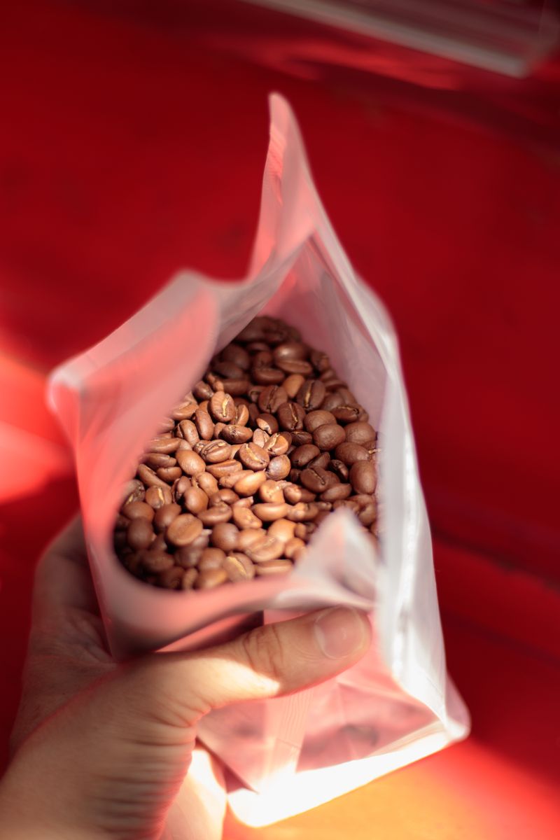 Paquet de café en grains